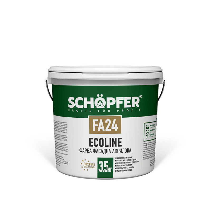 Фарба акрилова фасадна FA-24 ECOLINE 3.5кг SCHÖPFER